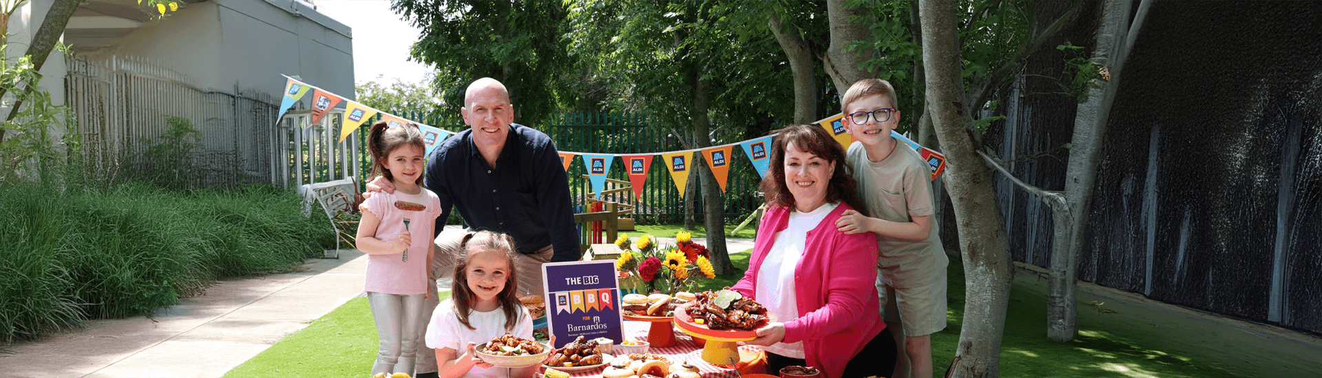 ALDI's Big BBQ for Barnardos fundraising white label microsite with custom branding